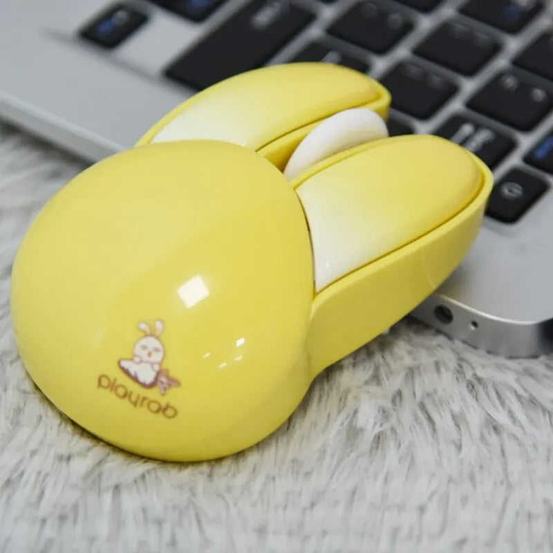 Wireless Silent Mouse – Cute Rabbit Design, 2.4GHz USB Mini Receiver