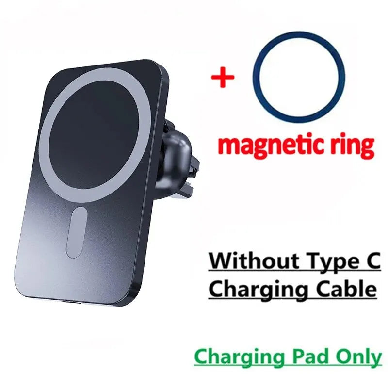 High-Speed 30W MagSafe Car Charger for iPhone 15–12 | Magnetic Wireless Mount with Premium Grip