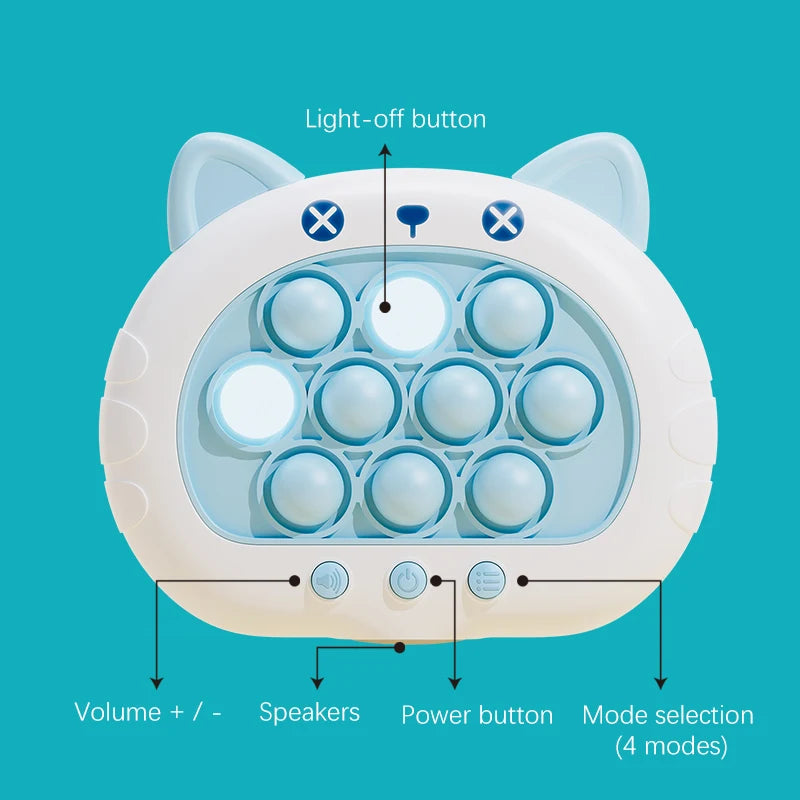 Quick Push Up Game Light Up Fast Push Puzzle Game Console For Kids - Fun Electronic Game
