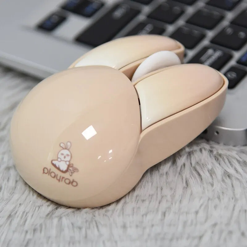 Wireless Silent Mouse – Cute Rabbit Design, 2.4GHz USB Mini Receiver