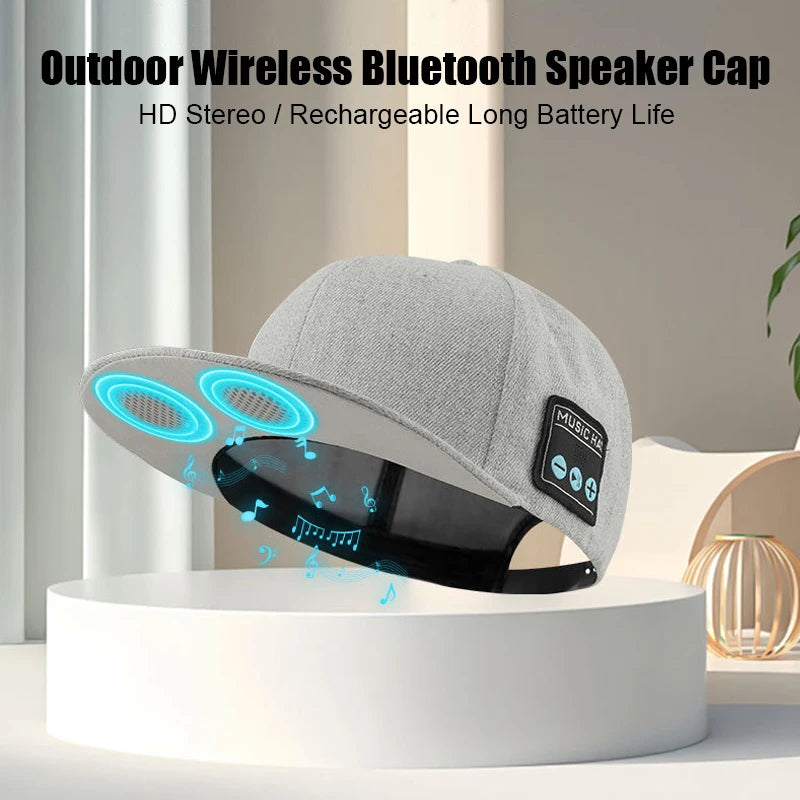 Bluetooth Music Hat with Headphones & Mic | Wireless Smart Baseball Cap with Dual Speakers for Running, Sports & Outdoor Use