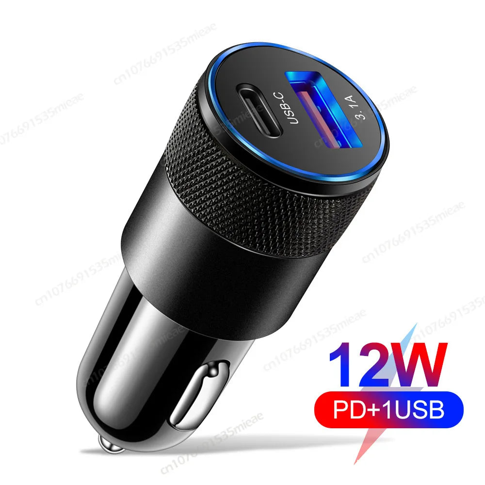NEW Multi 3-in-1 Retractable Backseat Car Charging Station Box,36W Headrest USB Type-C Fast Car Charger for iPhone IPad,Samsung