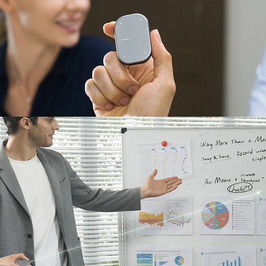 AI Wireless Mouse, ChatGPT Enabled Bluetooth, Voice Recording & AI Summarize, Ergonomic Presenter Laser Pointer