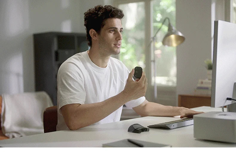 AI Wireless Mouse, ChatGPT Enabled Bluetooth, Voice Recording & AI Summarize, Ergonomic Presenter Laser Pointer
