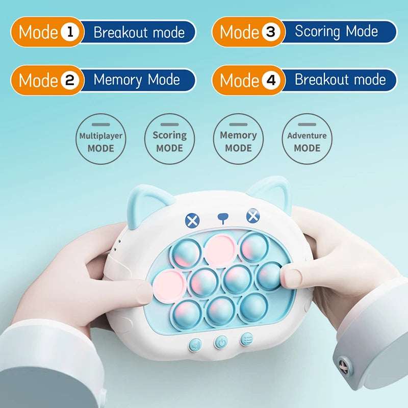 Quick Push Up Game Light Up Fast Push Puzzle Game Console For Kids - Fun Electronic Game