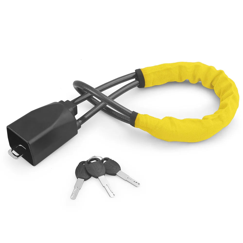 Universal Car Steering Wheel Lock with Seat Belt Socket – Anti-Theft Security Device