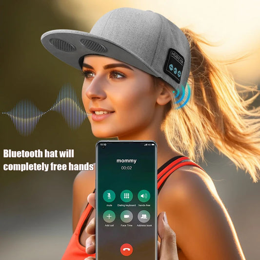Bluetooth Music Hat with Headphones & Mic | Wireless Smart Baseball Cap with Dual Speakers for Running, Sports & Outdoor Use