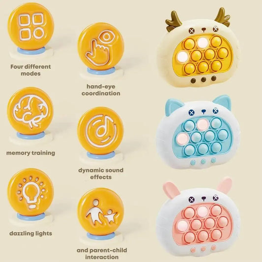 Quick Push Up Game Light Up Fast Push Puzzle Game Console For Kids - Fun Electronic Game