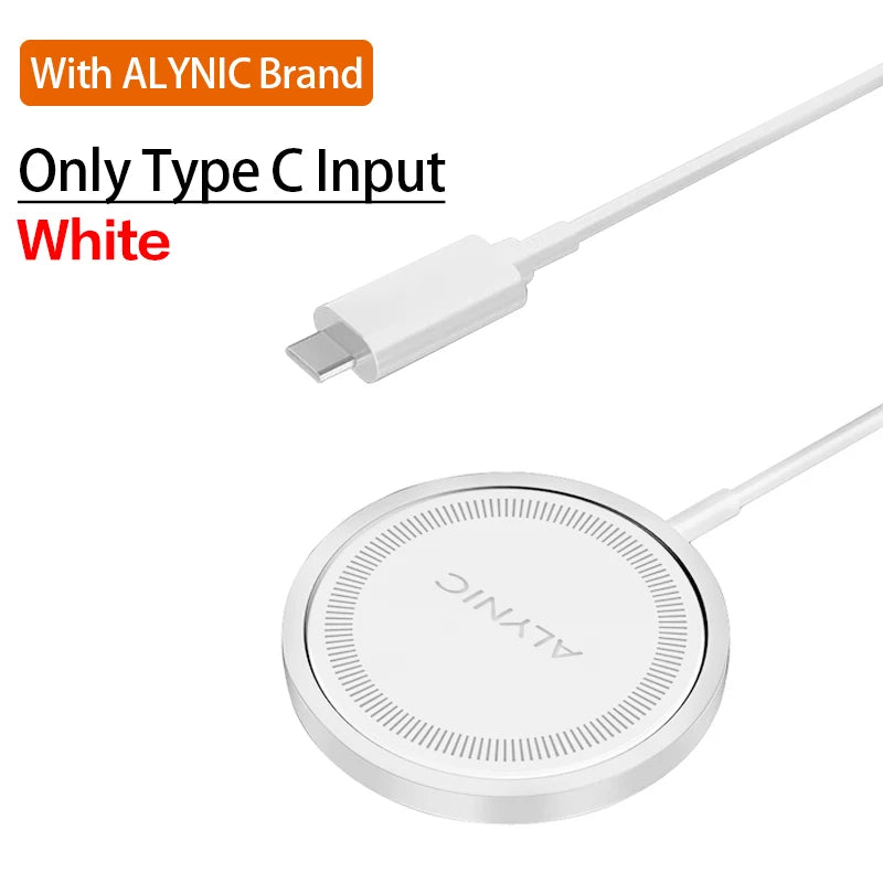 Magnetic 30W Wireless Charger Stand – Fast Charging Pad for iPhone 15/14/13/12 Pro Max, AirPods, USB-A Dock Station
