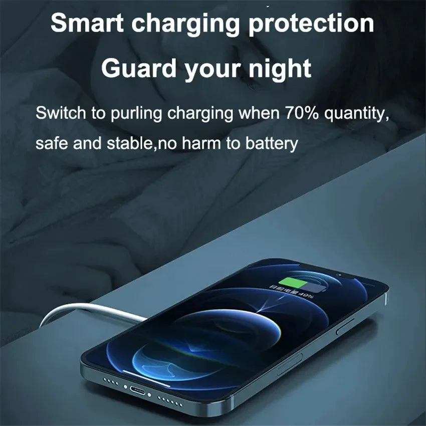 Magnetic 30W Wireless Charger Stand – Fast Charging Pad for iPhone 15/14/13/12 Pro Max, AirPods, USB-A Dock Station