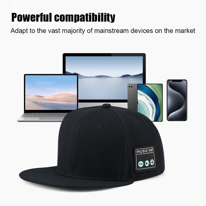 Bluetooth Music Hat with Headphones & Mic | Wireless Smart Baseball Cap with Dual Speakers for Running, Sports & Outdoor Use