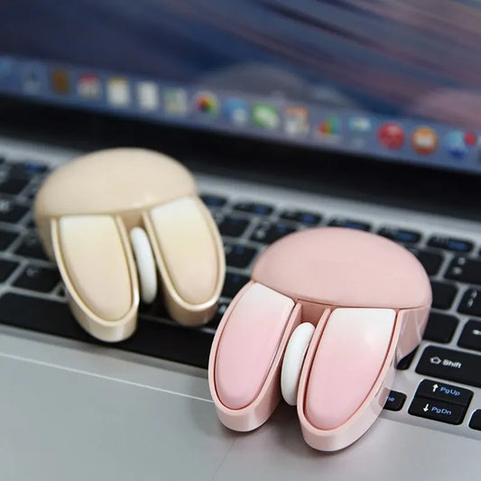 Wireless Silent Mouse – Cute Rabbit Design, 2.4GHz USB Mini Receiver