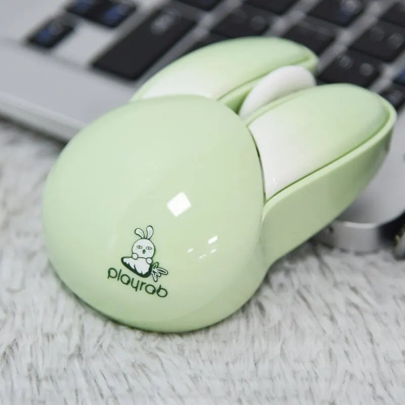 Wireless Silent Mouse – Cute Rabbit Design, 2.4GHz USB Mini Receiver