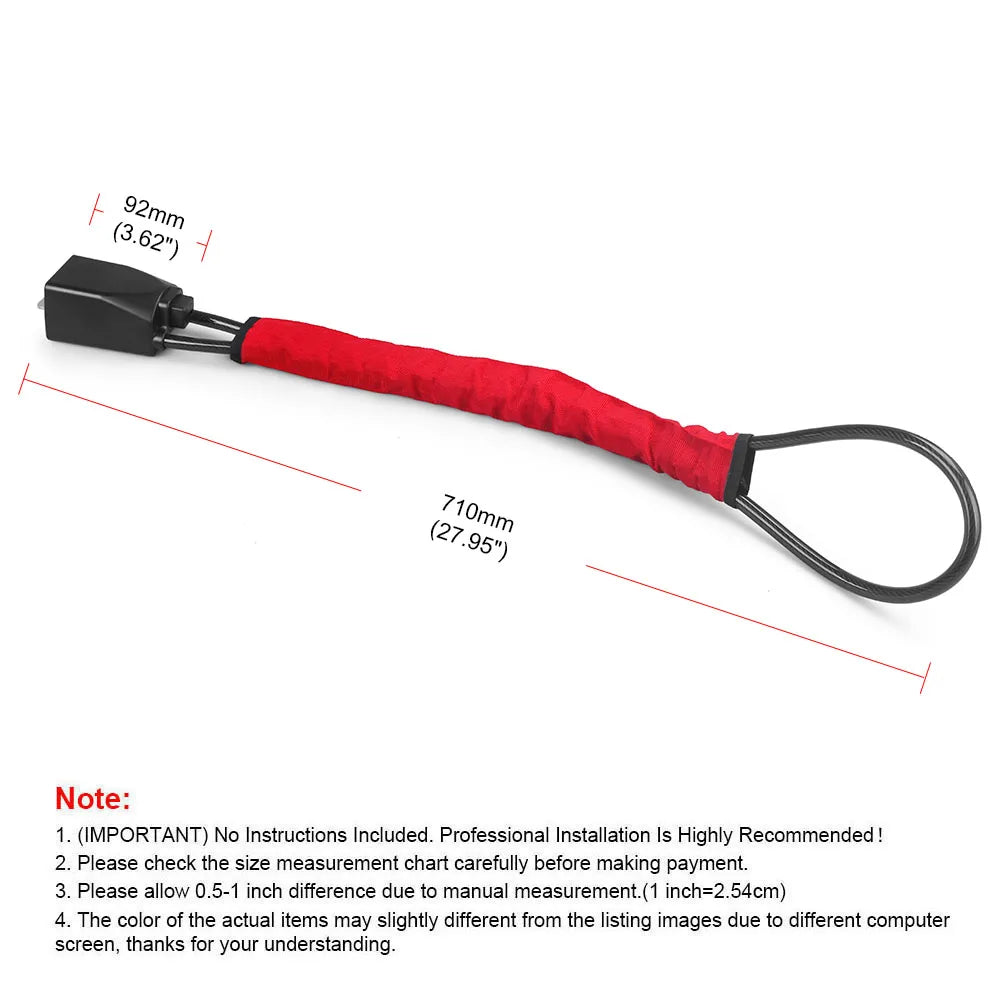 Universal Car Steering Wheel Lock with Seat Belt Socket – Anti-Theft Security Device