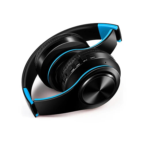 Wireless Bluetooth Headphones with Microphone – Stereo Headset MP3 Player & FM Radio