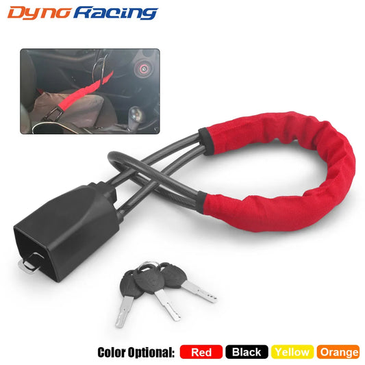 Universal Car Steering Wheel Lock with Seat Belt Socket – Anti-Theft Security Device
