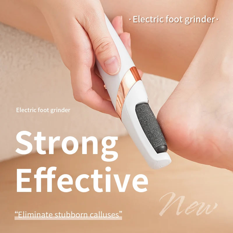 USB Rechargeable Electric Foot Grinder, Professional Callus Remover Pedicure Tool with Dual Grinding Heads & 2 Speed Adjustment