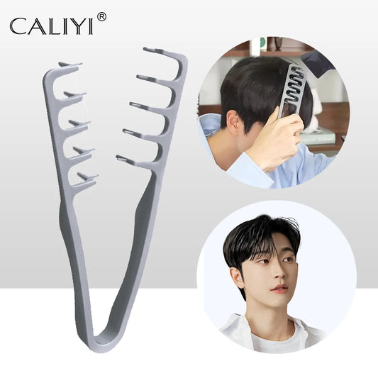 Volumizing Wide-Tooth Hair Styling Comb for Men – Curling Tool for Fluffy Texture & All Hair Types