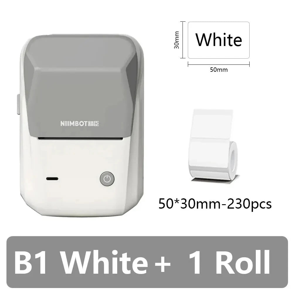 Niimbot B1 Portable Mini Thermal Label Printer Bluetooth Handheld Printer Pocket Label Self-adhesive Sticker Labeling Machine