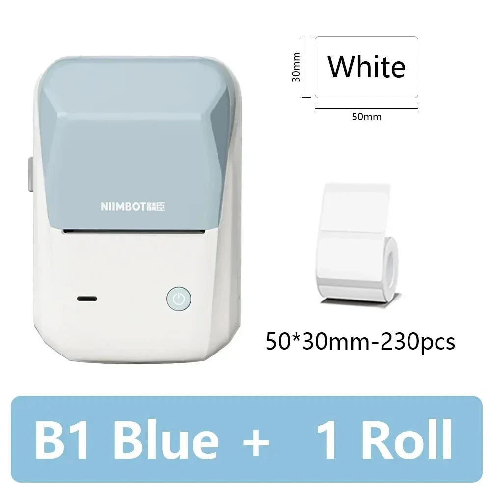 Niimbot B1 Portable Mini Thermal Label Printer Bluetooth Handheld Printer Pocket Label Self-adhesive Sticker Labeling Machine