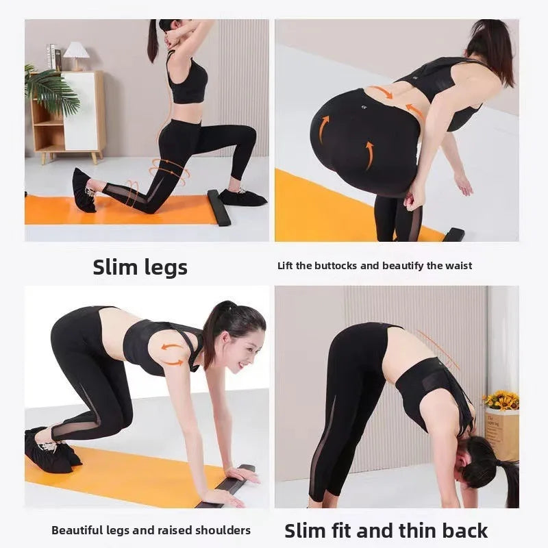 Fitness Glide Plate Sliding Mat (180cm/200cm) – Core Training Board for Leg Exercise, Yoga, and Roller Skating Workout Equipment