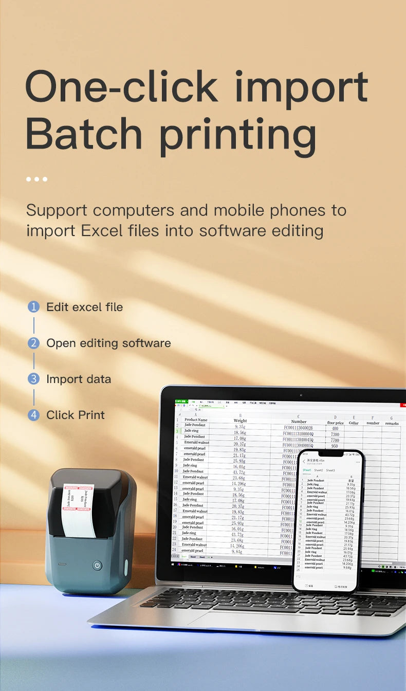 Niimbot B1 Portable Mini Thermal Label Printer Bluetooth Handheld Printer Pocket Label Self-adhesive Sticker Labeling Machine