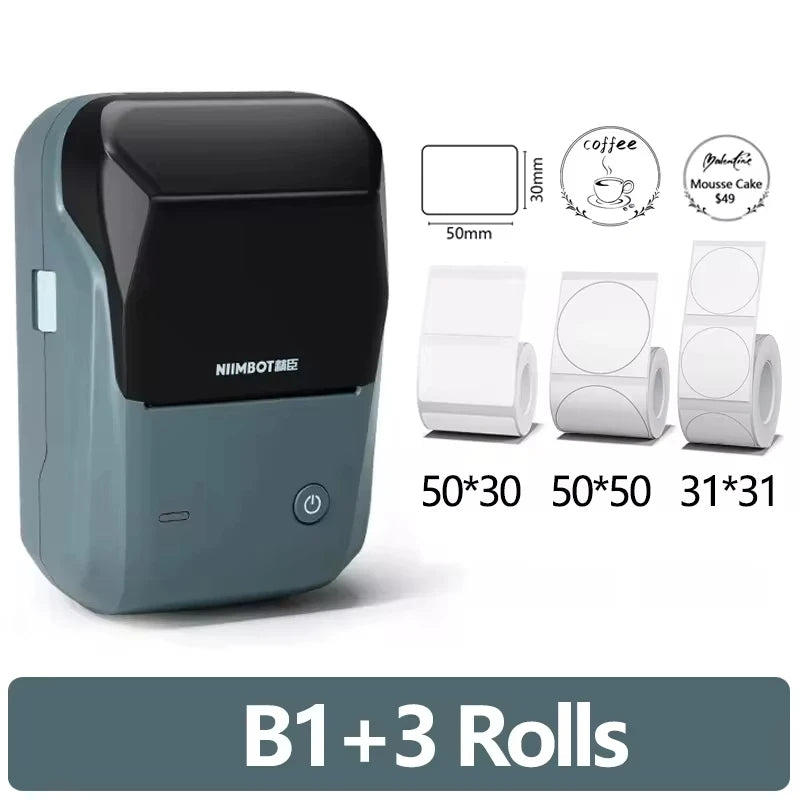 Niimbot B1 Portable Mini Thermal Label Printer Bluetooth Handheld Printer Pocket Label Self-adhesive Sticker Labeling Machine