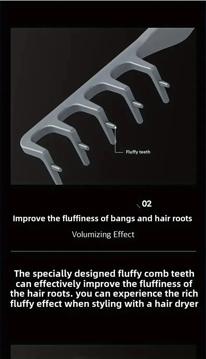 Volumizing Wide-Tooth Hair Styling Comb for Men – Curling Tool for Fluffy Texture & All Hair Types