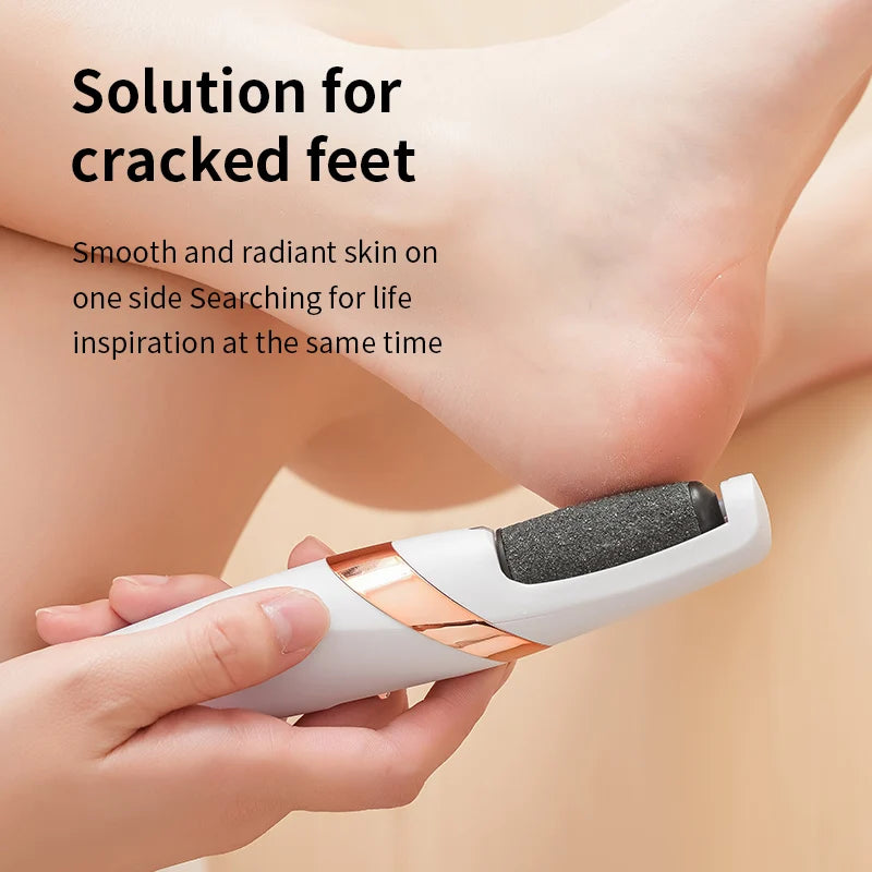 USB rechargeable electric foot grinder with dual grinding heads